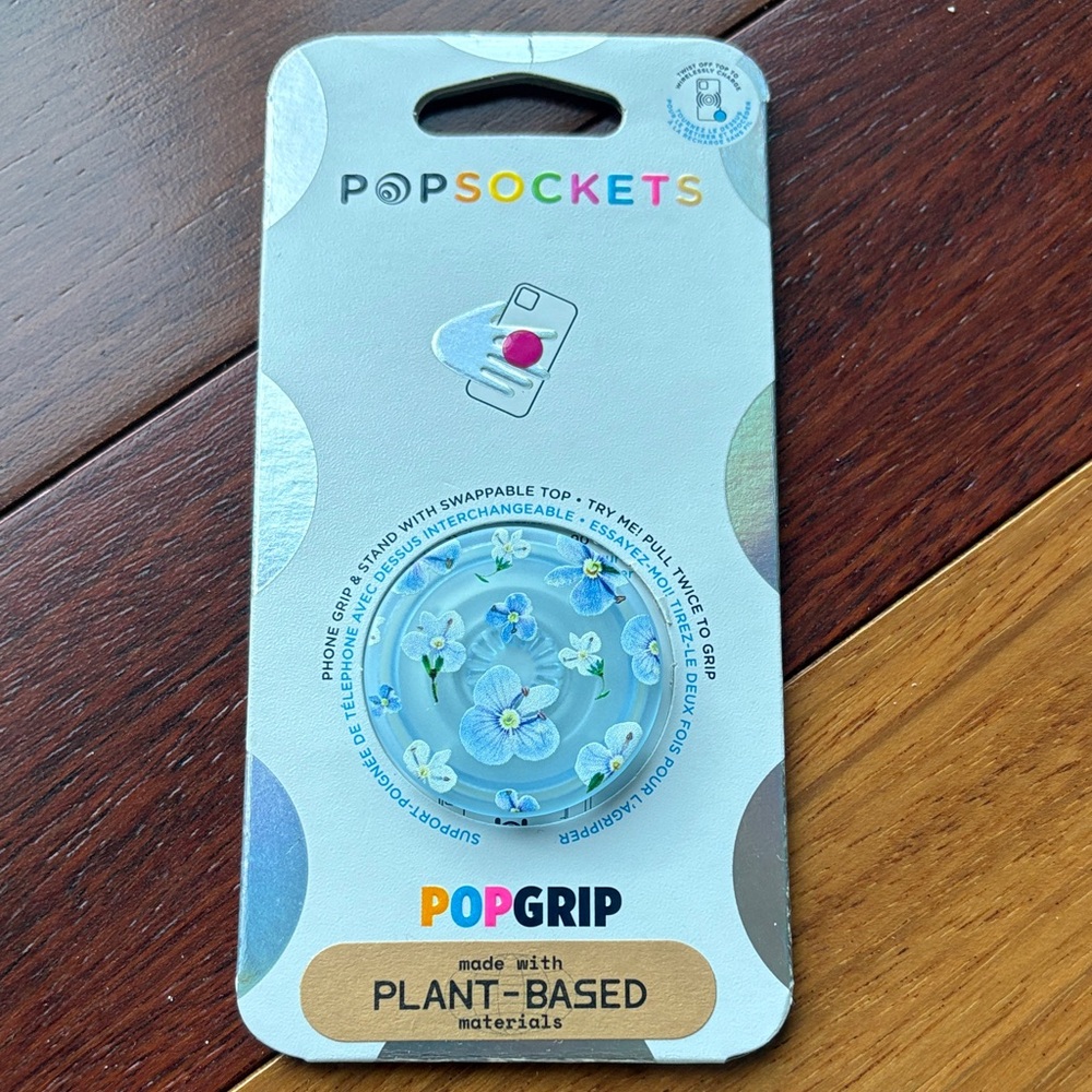PopSocket Blue and White Floral PopGrip